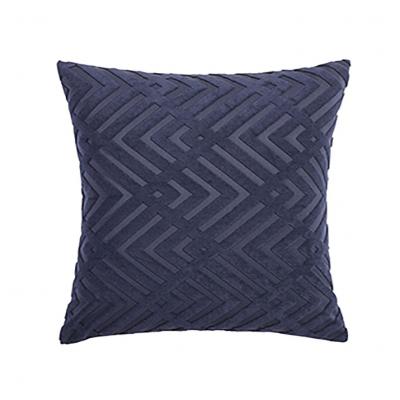 Platinum Echo Navy Polyester Jacquard European Pillowcase 65x65cm | Navy